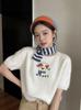 26th Year Autumn/Winter Cashmere Wool Puppy Embroidered Brushed Short Sleeve Sweater