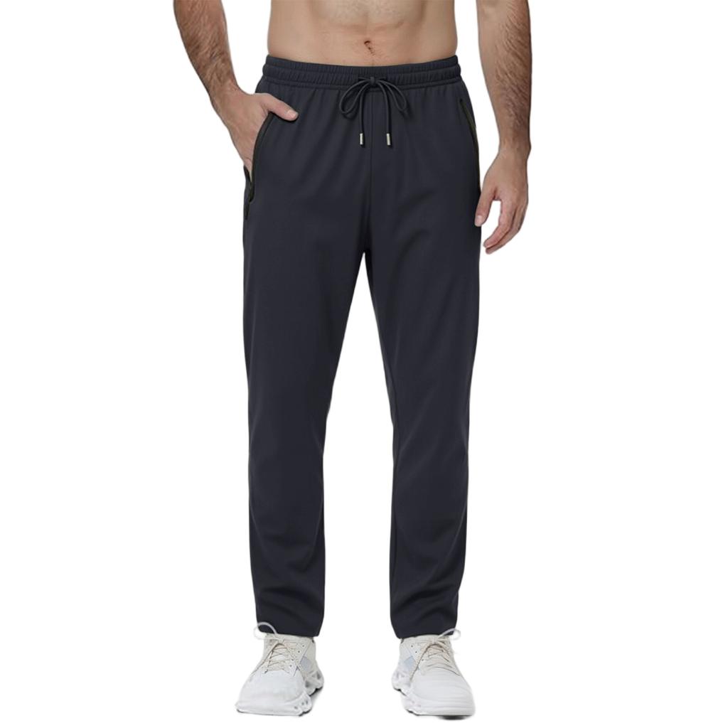 Men's Lightweight Running Pants Elastic Waistband Jogger Sweatpants with Zipper Pockets for Fitness Training and Outdoor Sports
