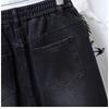 Dimanaf 2025 Nadměrná velikost Podzimní Dámské Džínové Kalhoty Denim Dámské Elastické Základní Černé S Vysokým Pasem Nadměrné Velikosti Módní Nové Kalhoty 5XL