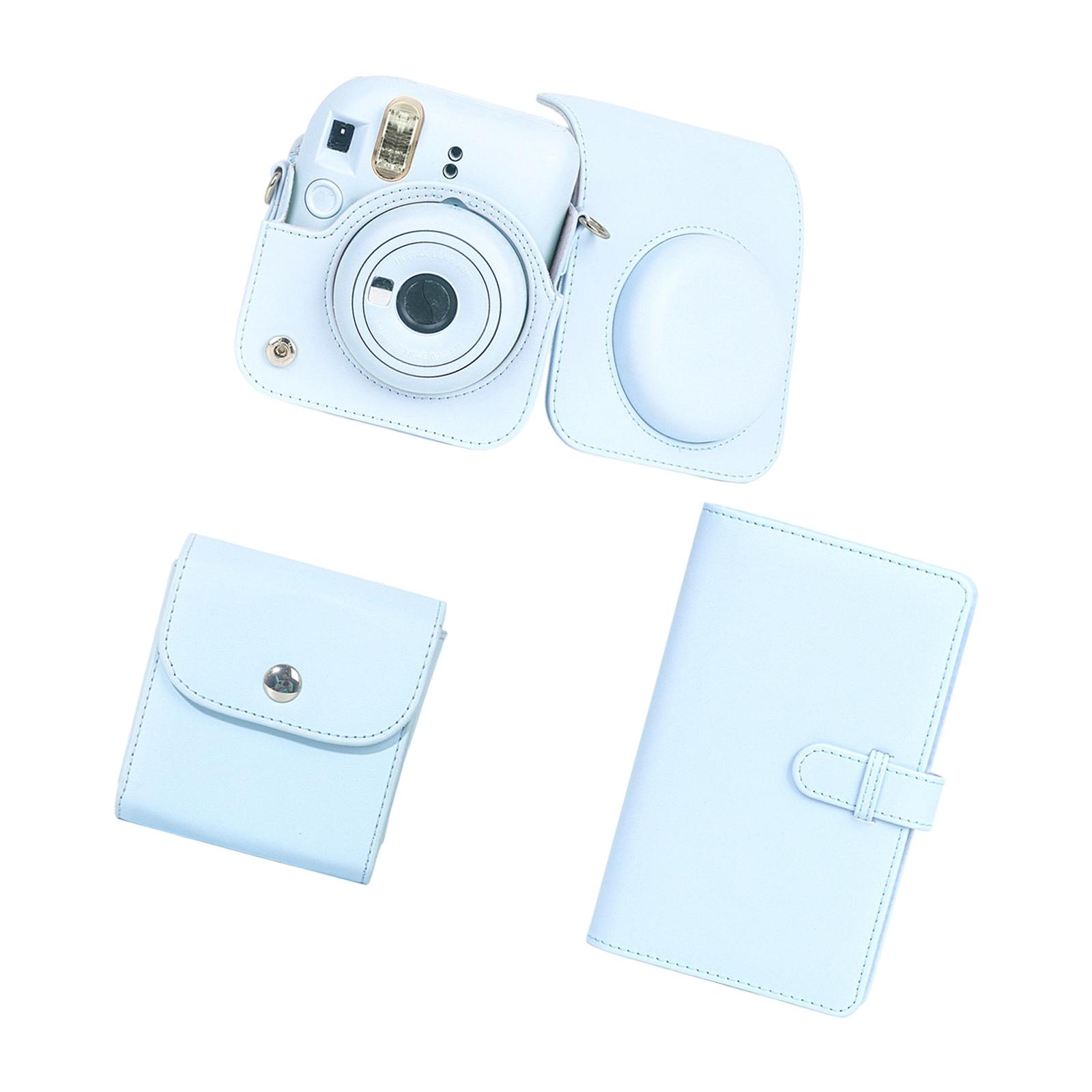 

Travel Protective Cover For Mini12 Instantly Print Cameras Includes 108 Sheet Photo Album Shoulder Pouch for Easy Carrying фиолетовый