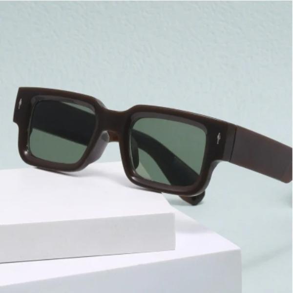 Men Vintage Rectangle Frame Sunglasses Fashion Eyeglasses Luxury Brand Design Shades UV400 Eyewear Women Goggles