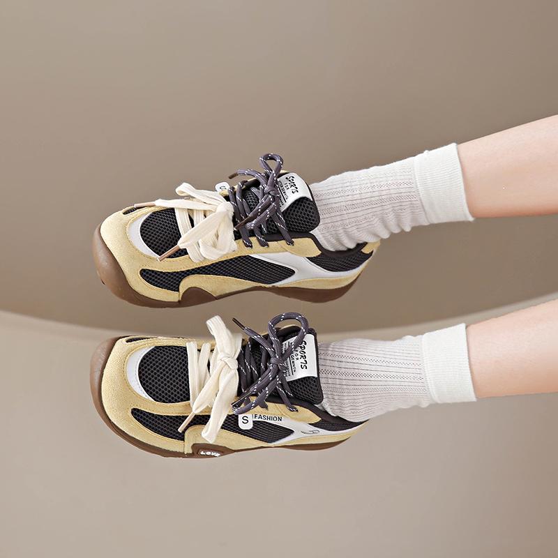 Fashion CRLAYDK Cloud Sneakers for Women Lace Up Trendy Shoes Mesh Outdoor Walking Casual Tennis Ladies Sport Anti Slip Trainers