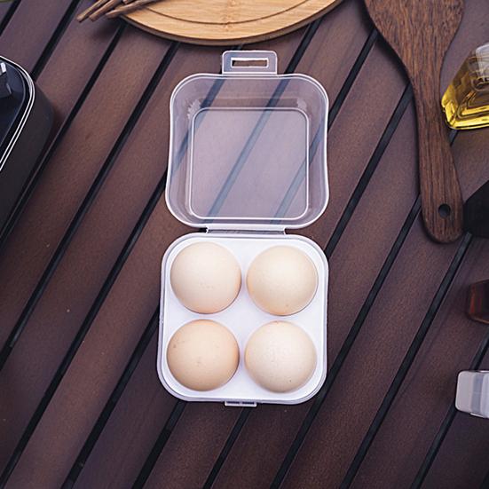 Egg Box 2/4/6 Grids Transparent Anti-fall Shockproof Portable Egg Storage Snap-on Outdoor Picnic Eggs Container Case for Camping