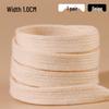 Breite off-white Schnürsenkel aus reiner Baumwolle für Damen - 1,0 cm, 1,2 cm, 1,5 cm