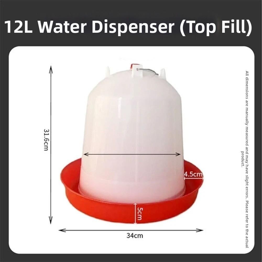 1.5L 8L 15L Poultry Drinker Feeder Plastic Water Container Durable Bird Chick Waterer Chicken Coop
