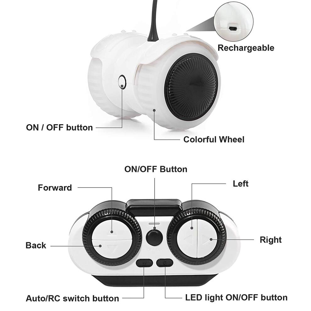 Automatic Cat Toy for Indoor Cats, Interactive Cat Toys with Smart Sensing Moving Technology, USB Rechargeable High Torque Motor Electric Mouse-Like P