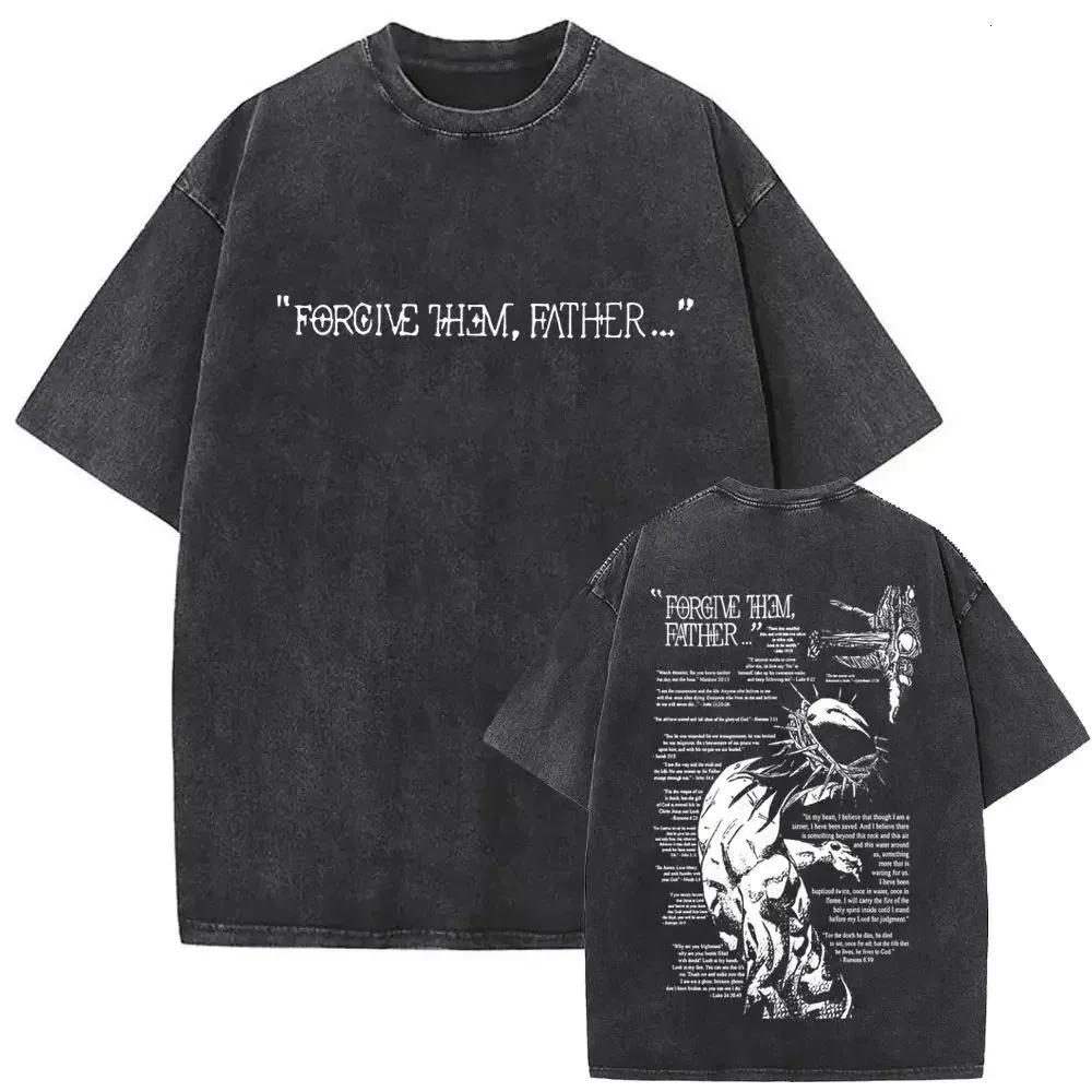 s Clothes Tee Shirt Graphic T Shirts Tshirt for Vintage Washed Jesus Is King Short Sleeved Round Neck Y k