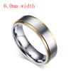 Vnox Elegant Customize Couple Rings for Women Men 6mm/8mm Wedding Bands Jewelry Stainless Steel Lovers Gift