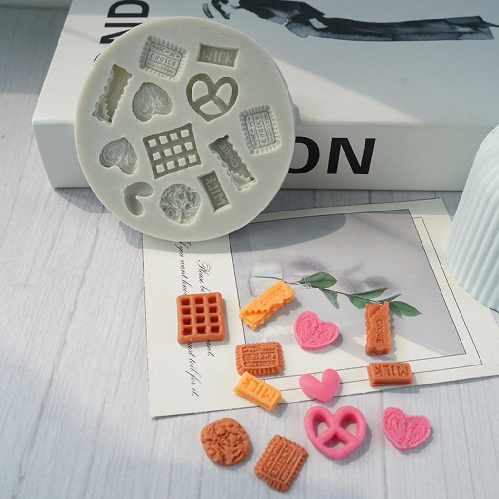 Mehrzweck Kleines Keks Silikonform Set Sicher für Süßigkeitenherstellung Kuchen Dekorieren Polymer Clay Eiswürfelform