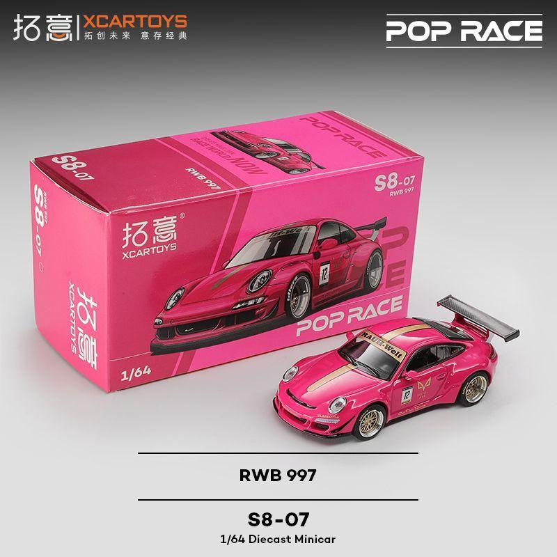 AABKP1 POP RACE 1:64 Porsche RWB 997 Alloy Diecast Car Model Collection Gift