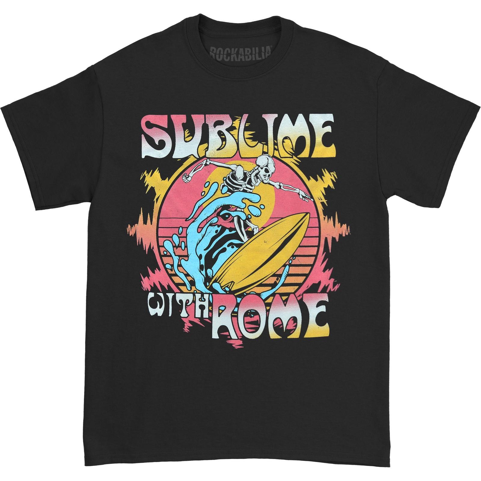 Men s Sublime With Rome Death Surfer T-shirt XXX-Large Black S