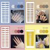 24Pcs/Set Multicolor Square Head Coffin Wearing False Nails Pink French Press On Nails Long Fake Nails Nude Color Nail Extension