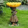 Hedgehog Bird Feeder Statue 3D Printing Technology Yard Sculpture Resin Outdoor Statue Garden Yard Decor