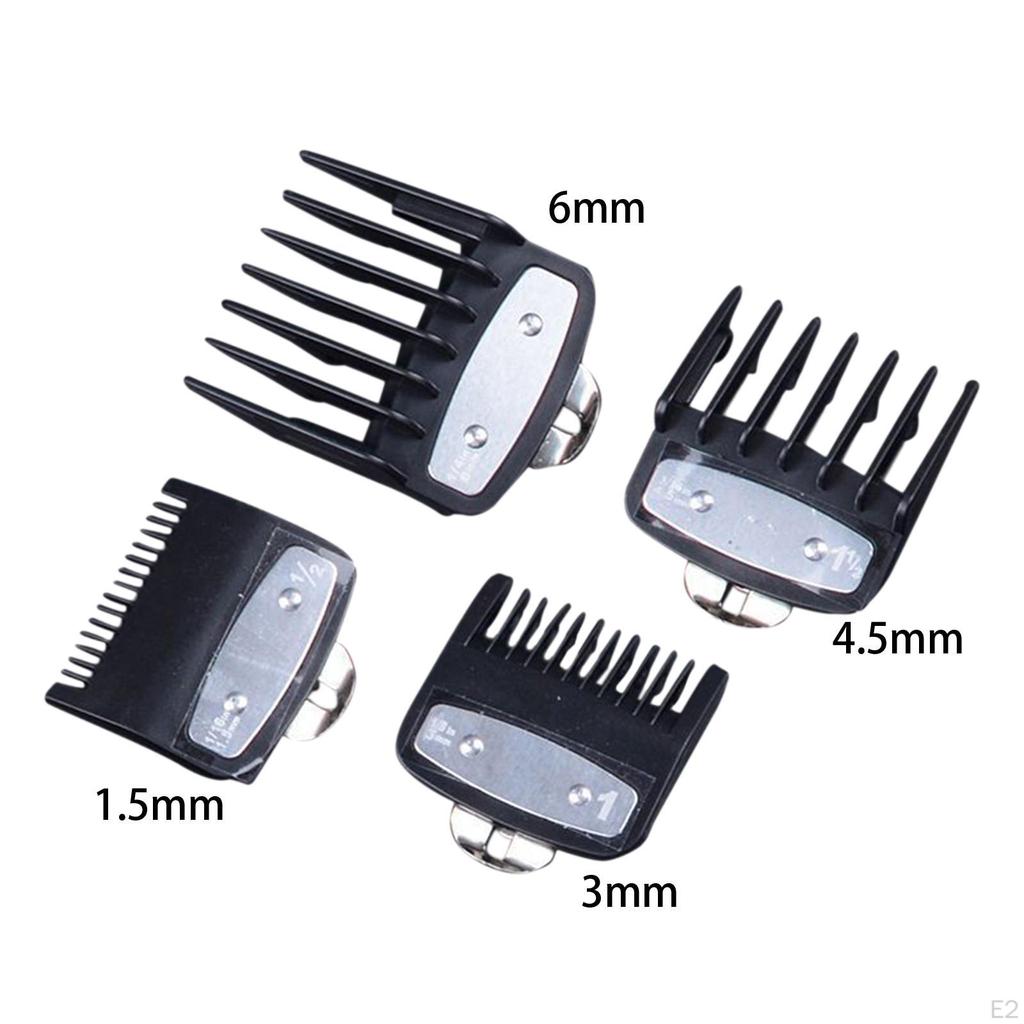 4 Pieces Guide Combs Universal Hair Clipper Limit Comb Sliding for Clippers