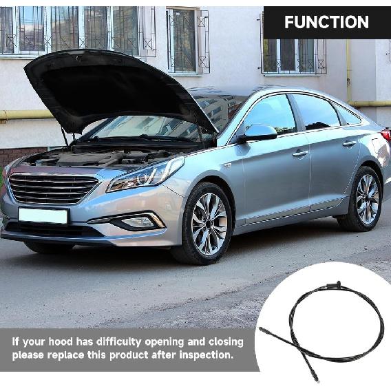 Hood Latch Cable Hood Release Cable Hood Control Cable - Compatible for Azer