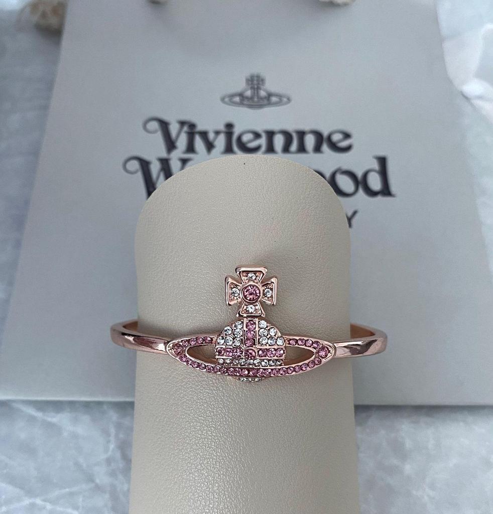 Westwood Saturn Diamond Classic Open Bangle Adjustable Versatile Jewelry for Women