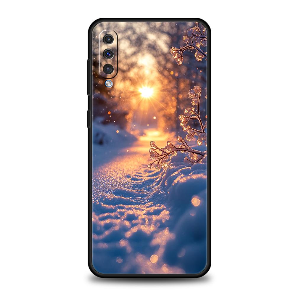 Landscape Winter Light Snow Case For Samsung A56 A36 A26 A24 A16 A14 A12 A32 A50 A70 A20E A22 A40 A34 A54 A42 A52 5G A06 Cover