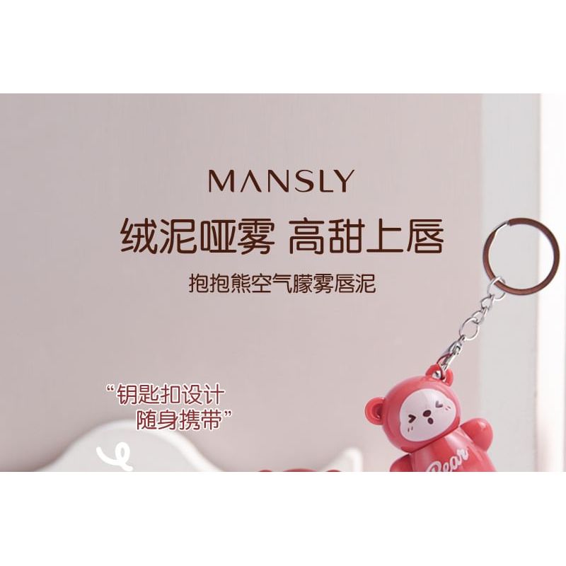 MANSLY - Kuscheliger Bären Schlüsselanhänger Luftiger Nebel Lippen-Schlamm - 4 Farben