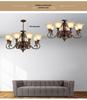 Retro Wrought Iron Pendant Light for Living Room, Villa, or Staircase