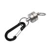 Fly Fishing Magnetic Net Release Holder Keeper with Coiled Lanyard Strong Magnet Carabine Fast Buckle Anti-Drop Rope