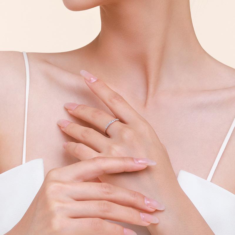 Tancise Classic 925 Sterling Silver Zircon Ring Ladies Jewelry Promesse de mariage Cadeau de fête