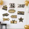Black Gold Birthday Decor Rose Gold Birthday Party Sign Party Decorations Happy 18th 30th 50th Birthday Party Decorations Signs