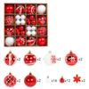 44pcs Christmas Decoration Balls Christmas Tree Hanging Balls Snowflake Balls