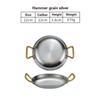 304 stainless steel Spanish seafood rice pot Commercial crayfish plate Flat bottom stewed rice pot Double ear frying pan hotpot
