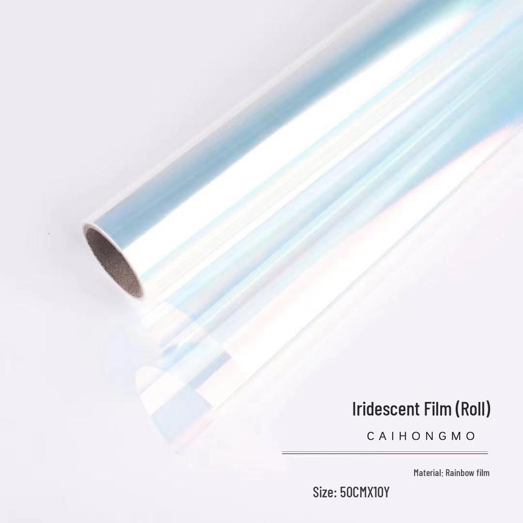 Shuanglan Rainbow Laser Flower Wrapping Paper - DIY Fantasy Gradient, Waterproof Bouquet Packaging Materials