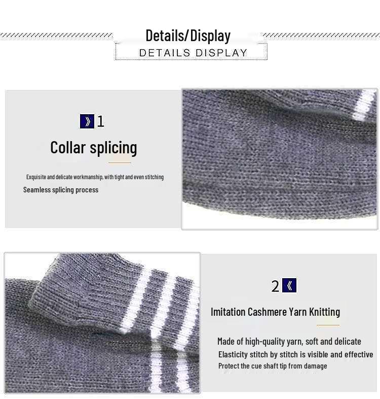 Striped Golf Club Headcovers - Set of 3 Knit Protective Covers for Woods (1/3/5) with Pom Pom Design.