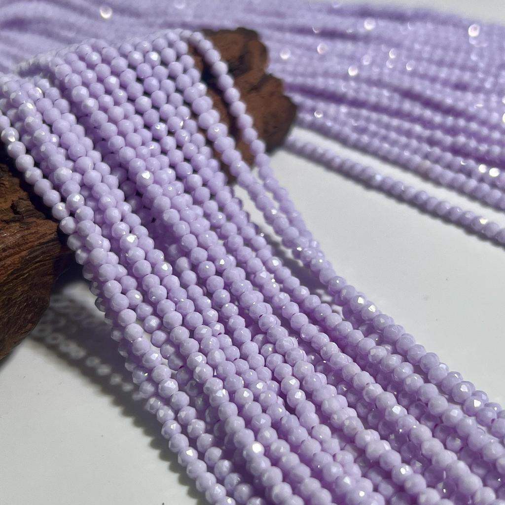 Emulsified Milk Zirconia Faceted Round Beads for DIY Necklaces & Bracelets
