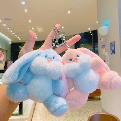Plush Dudu Rabbit Cartoon Key Chain, Cute Couple Dolls, Bag Pendants, Small Gifts, Figurine Ornaments, Key Chain