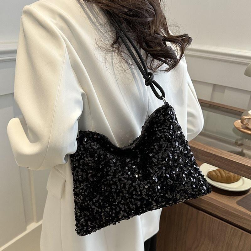 Stylish Sparkling Tote Bag For Women 2024 Trendy Casual Shoulder Satchel Ideal For Everyday