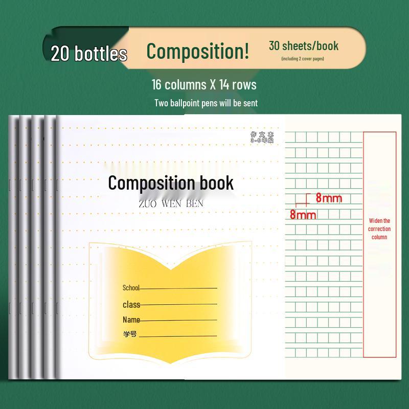 Enhanced Primary School Workbook for Grades 3-6: Language, English, Composition, and Math