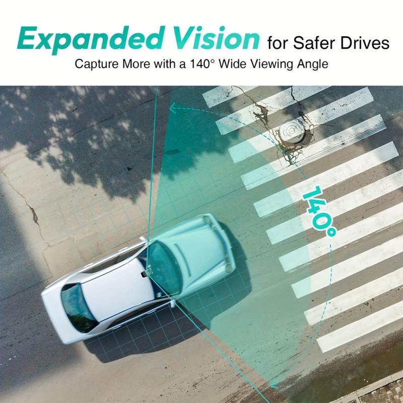Car , 140° Wide Angle Car Camera Front, Color Night Vision, 24h Motion Detection Parking Mode,  (No SD Card)