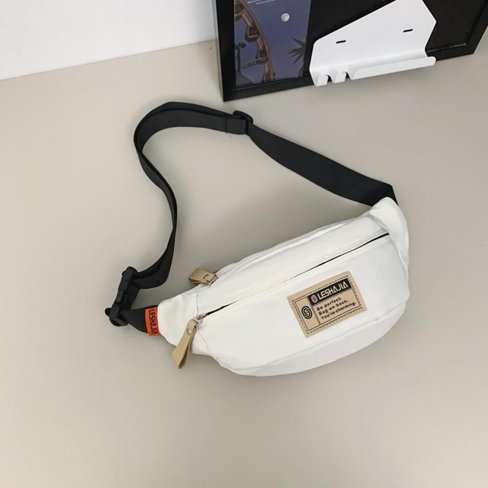 

Solid Color Japanese Harajuku Crossbody Bags Nylon Shoulder Bags Crossbody Chest Bag Teenager белый