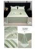 Solid Color Ice Silk Bed Sheet Set - Summer Cooling, Double/Single, Three-Piece, 2025 Edition