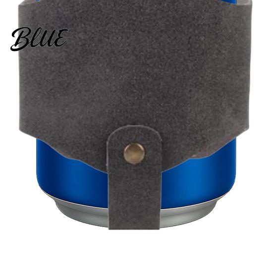 Portable Beverage Waist Hands Free Drink PU Holder Pouch Hanging Leather Holster Holder Belt Clip Pouch for Hiking Camping