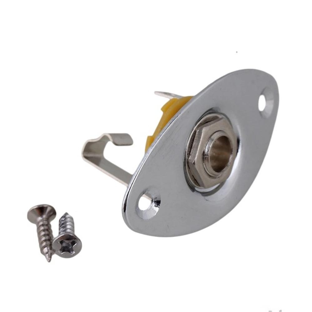 Jack Plate & Screws for Electric Guitar Output Socket Outputing Audio Output Stereo Jack