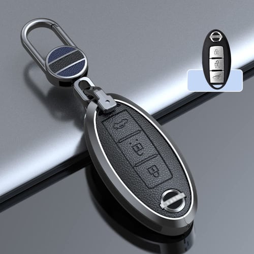 ontto Compatible with Nissan, Smart Key Case, Key Cover, No Screws, Stylish, Compatible with Nissan Serena, March Note, Cube, Elgrand, Skyline, Diana,