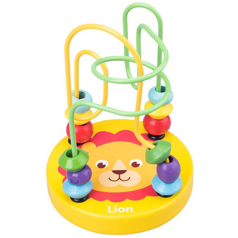 Wooden Bead Maze & Stringing Toy for Toddlers, Ages 2-4 - Enhances Hand-Eye Coordination
