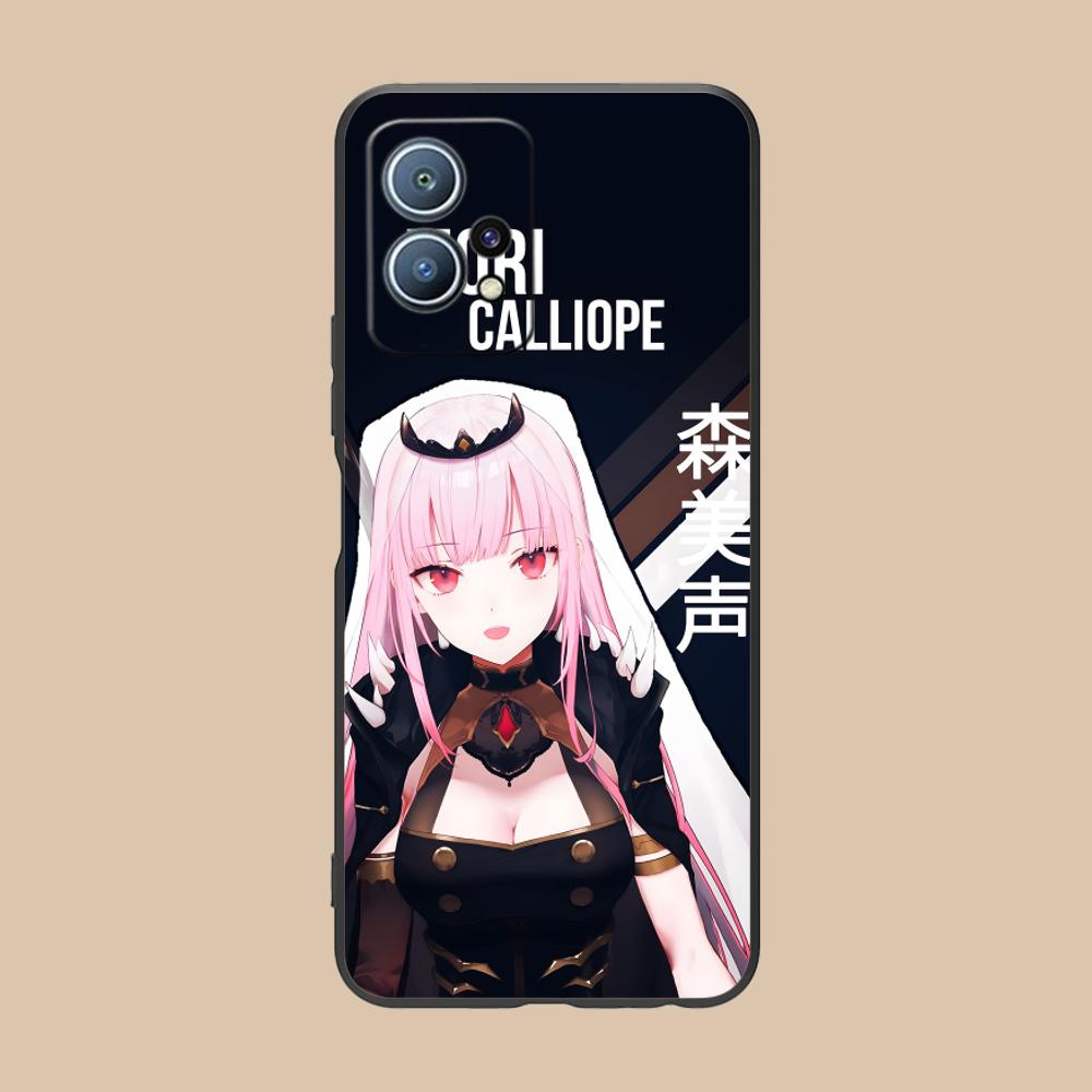 Holo Mori Calliope Matte TPU Mobile Phone Case for Huawei P60 P50 P40 P30 P20 P10 P9 P8 Pro Lite Plus Colorful Printing Cover