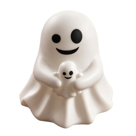 Halloween Party Supplies Ghost Pen Holder, Cute Mini Figurine Desk Decor, Funny Novelty Office Decor Pencil Stand Ornament, Creative Organizer