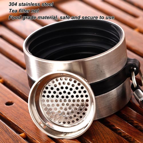 Tea and Water Separator Cup, Glass Tea Infuser Bottle, Leakproof Infuser Water Bottle - Portable Water Separator Tea Bottle for Tea Cups, Tea Bottles,