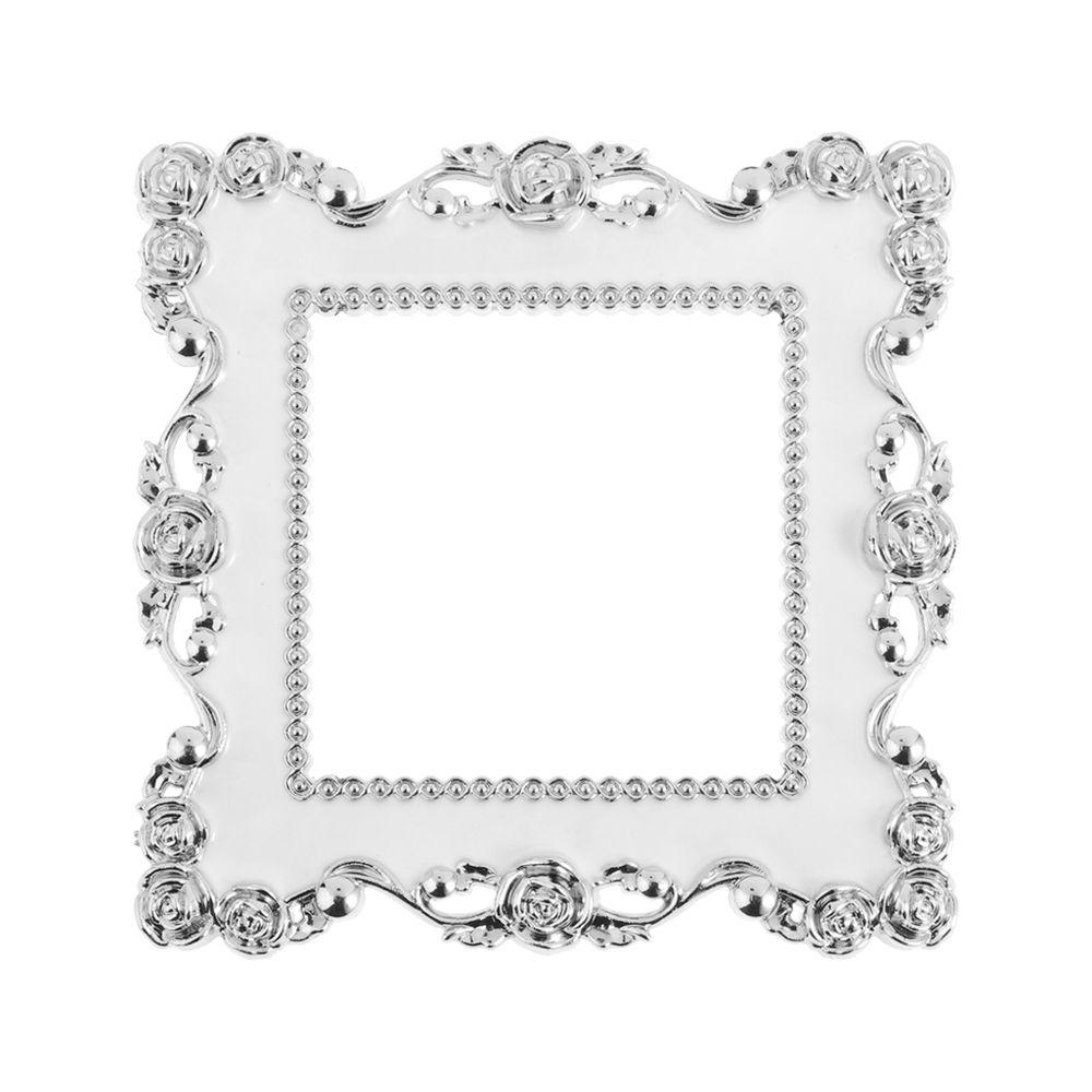 Rama Priza Simplu si Dublu Rose Edge Argintiu Comutator Lumina Decor Casa Autocolant de Perete