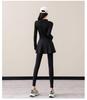 Women's Autumn/Winter 2025 Casual Tennis & Badminton Set with Long Sleeve Top, Yoga Skirt, and Pants.