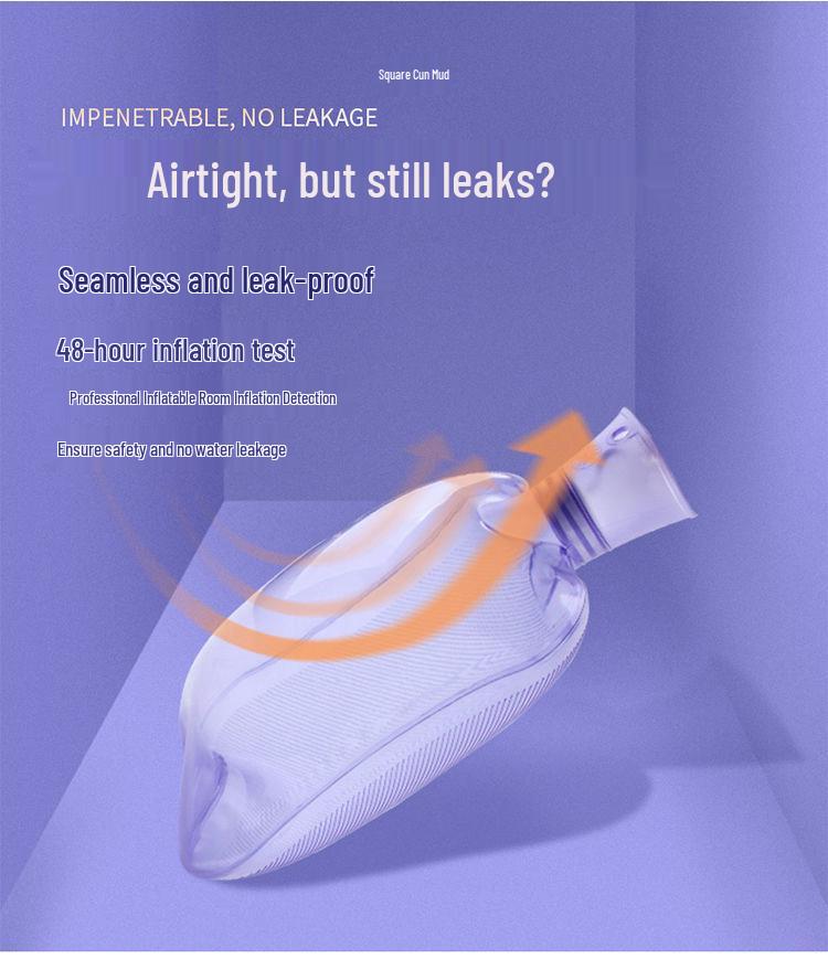 Transparent Thickened Hot Water Bottle for Household Use