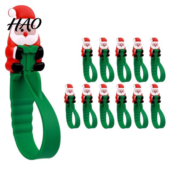 Indoor Outdoor Hanging Ornaments 12PCS Christmas Garland Hangers, Santa Shape Self Adhesive Hooks, Dormitory Party Decorations Wall Mounted Decorative