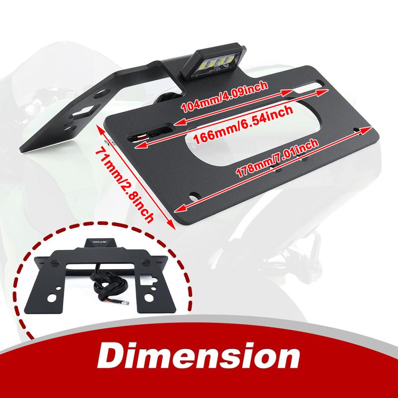 Fit For Kawasaki ZX-10R ZX10R 2006-2007 Registration License Plate Holder Tail Tidy Fender Eliminator Kit Motorcycle Aluminum