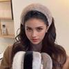 1PC Plush Material Minimalist Style Faux Mink Soft Face Washing Headbands Elegant Headband Versatile Multi-Color